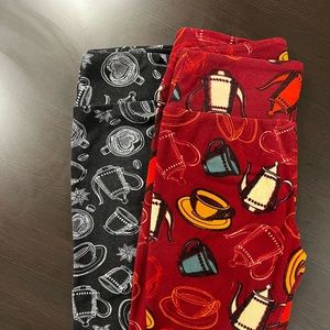 2 Pair LuLaRoe Legging - Coffee/Tea